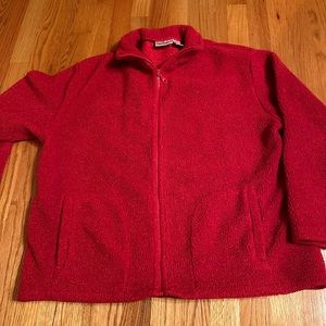 Red fleece Kim Roger’s jacket size women’s Large